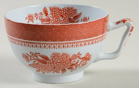 Fitzhugh Red Canton Shape Footed Cup