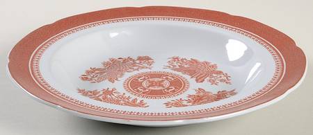 Fitzhugh Red Large Rim Soup Bowl