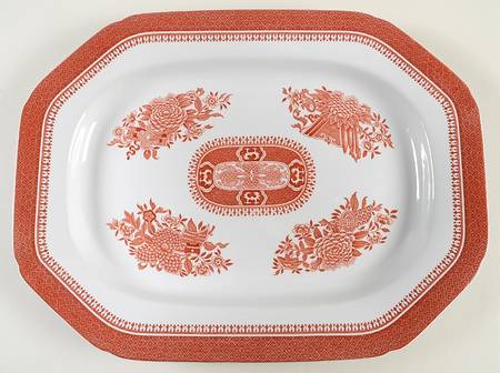 Fitzhugh Red 14" Oval Serving Platter