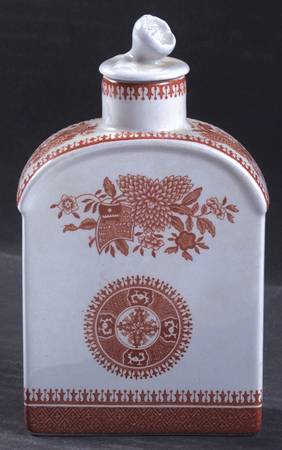 Fitzhugh Red Tea Caddy & Lid