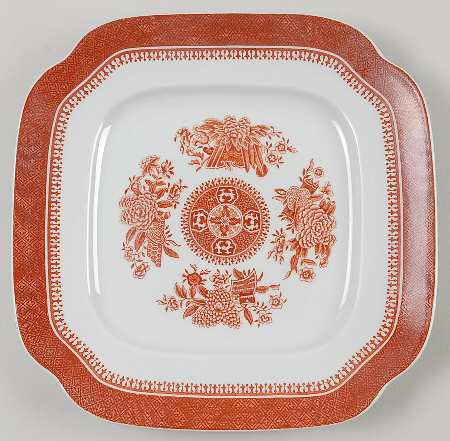 Fitzhugh Red Square Salad Plate