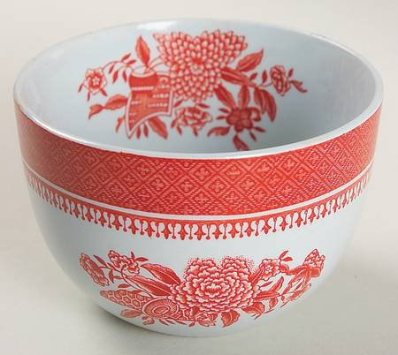 Fitzhugh Red Mini Open Sugar Bowl