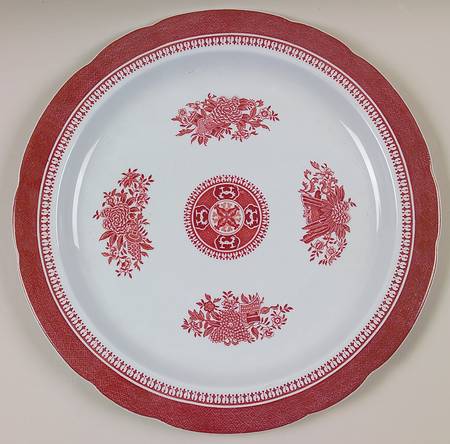Fitzhugh Red 12" Chop Plate (Round Platter)
