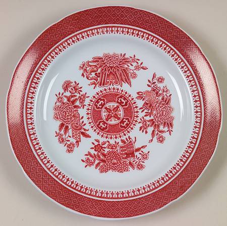 Fitzhugh Red Bread & Butter Plate