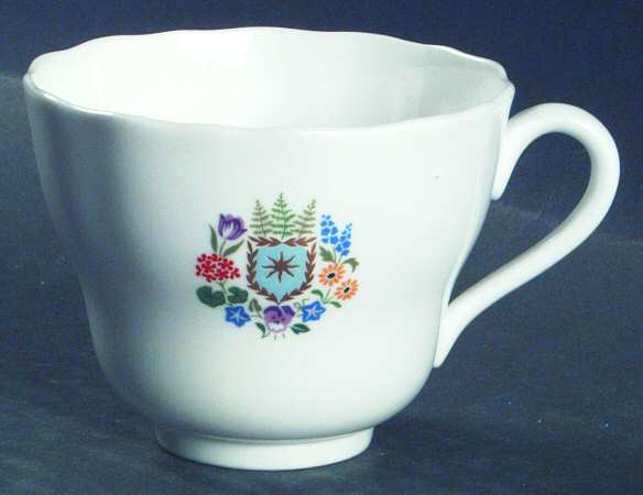 Floral Armorial Footed Cup