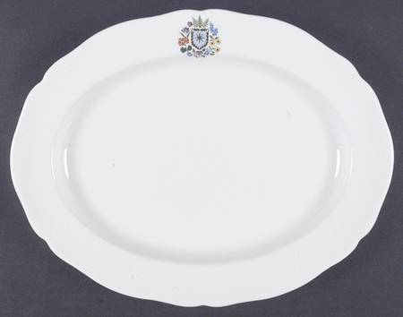Floral Armorial 12" Oval Serving Platter
