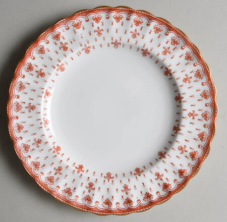 Fleur de Lys Red (4740, Gold Trim) Salad Plate