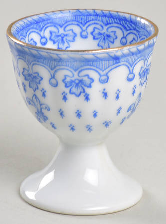 Fleur de Lys Blue (Earthenware, No Trim) Single Egg Cup
