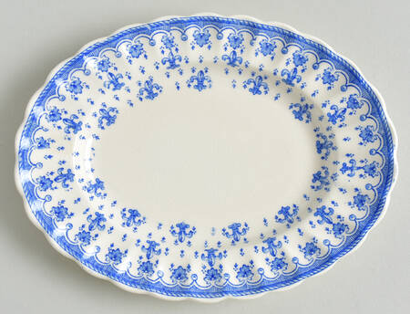 Fleur de Lys Blue (Earthenware, No Trim) Relish
