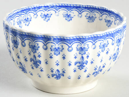 Fleur de Lys Blue (Earthenware, No Trim) Mini Open Sugar Bowl
