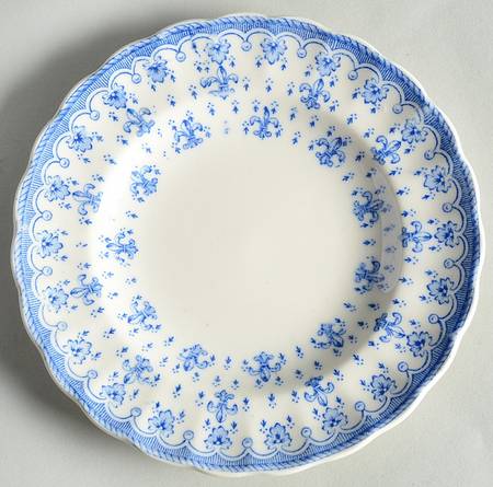 Fleur de Lys Blue (Earthenware, No Trim) Bread & Butter Plate