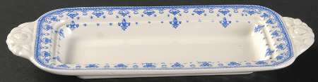 Fleur de Lys Blue (Earthenware, No Trim) 1/4 Lb Butter No Lid