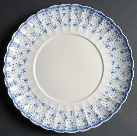 Fleur de Lys Blue (Earthenware, No Trim) Underplate for Tureen