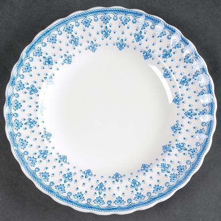 Fleur de Lys Blue (Earthenware, No Trim) Salad Plate