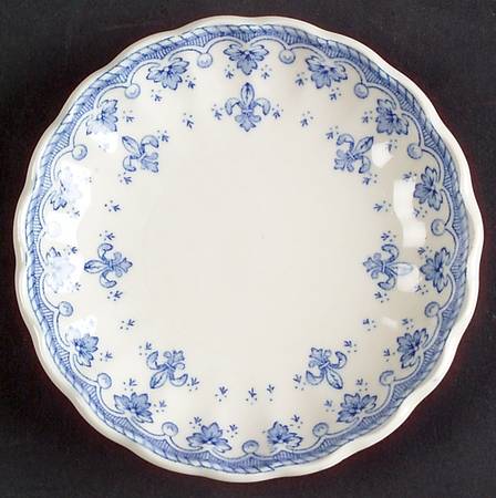 Fleur de Lys Blue (Earthenware, No Trim) Butter Pat