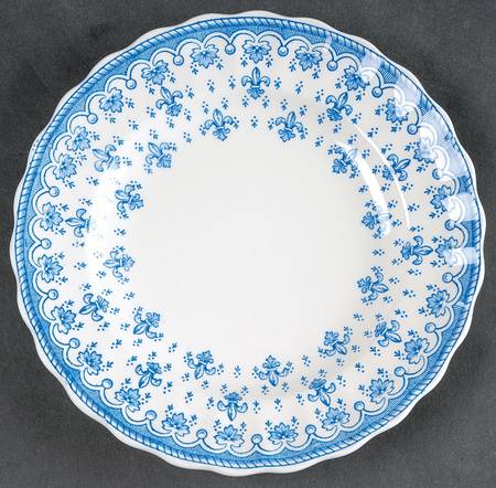 Fleur de Lys Blue (Earthenware, No Trim) Bread & Butter Plate