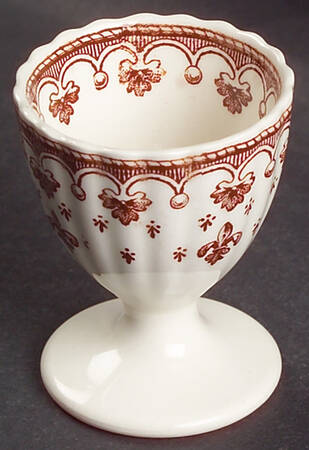 Fleur de Lys Brown (Earthenware, No Trim) Single Egg Cup