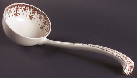 Fleur de Lys Brown (Earthenware, No Trim) Tureen Ladle