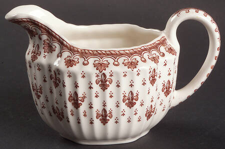 Fleur de Lys Brown (Earthenware, No Trim) Creamer