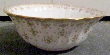 Fleur de Lys Gold (Bone, Gold Trim) Coupe Cereal Bowl