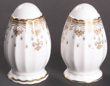 Fleur de Lys Gold (Bone, Gold Trim) Salt & Pepper Set