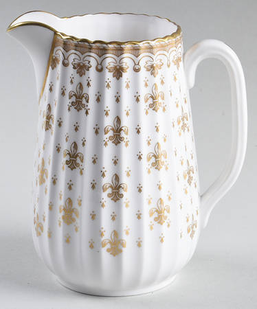 Fleur de Lys Gold (Bone, Gold Trim) Creamer