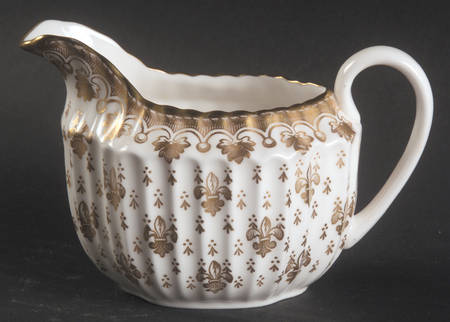 Fleur de Lys Gold (Bone, Gold Trim) Mini Creamer