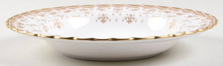 Fleur de Lys Gold (Bone, Gold Trim) Rim Soup Bowl