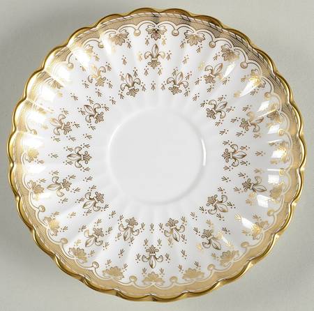 Fleur de Lys Gold (Bone, Gold Trim) Saucer