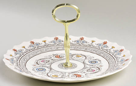 Florence Round Serving Plate with Handle (DP)
