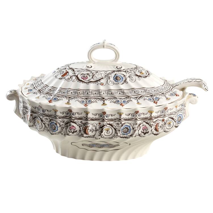 Florence Oval Tureen & Lid w/Ladle & Underplate by Spode
