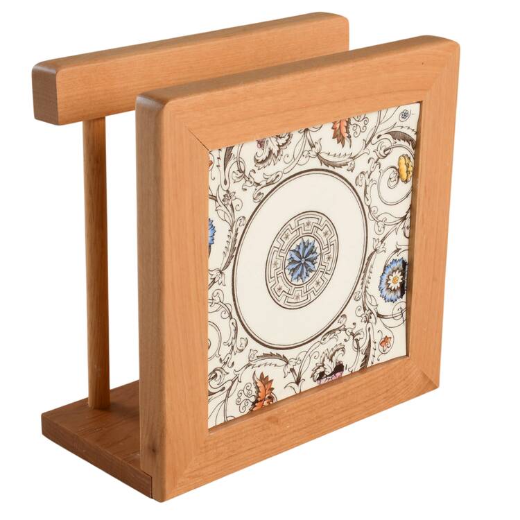 Florence 6 1/8" Natural Wood Napkin Holder  HC
