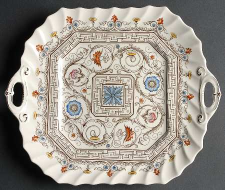 Florence Square Handled Cake Plate by Spode