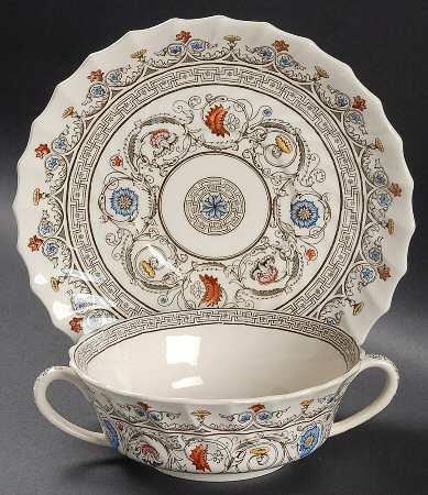 Florence Flat Cream Soup Bowl & Saucer Set
