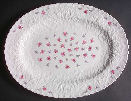 Forget Me Not (Bone China) 13" Oval Serving Platter