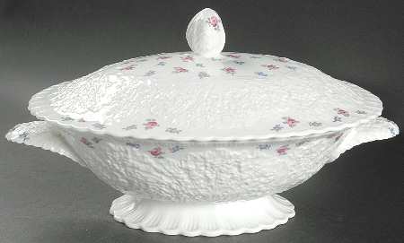 Forget Me Not (Bone China) Oval Covered Vegetable