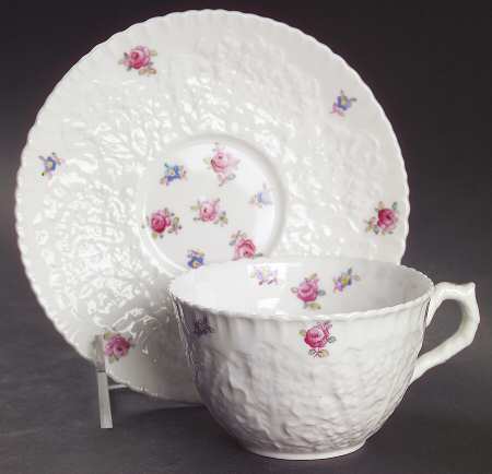 Forget Me Not (Bone China) Flat Cup & Saucer Set