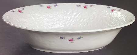 Forget Me Not (Bone China) 10" Oval Vegetable Bowl