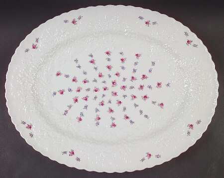 Forget Me Not (Bone China) 17" Oval Serving Platter