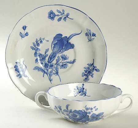 Fontaine Flat Cream Soup Bowl & Saucer Set
