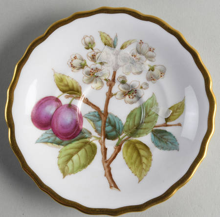 Fruit and Blossom Saucer for Flat Demitasse Cup