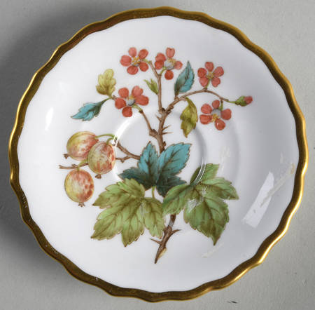 Fruit and Blossom Saucer for Flat Demitasse Cup