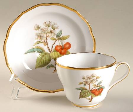 Fruit and Blossom Flat Cup & Saucer Set