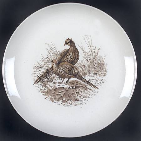 Game Birds Brown (No Border Design) Dinner Plate
