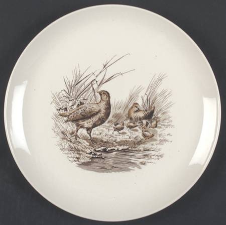 Game Birds Brown (No Border Design) Dinner Plate