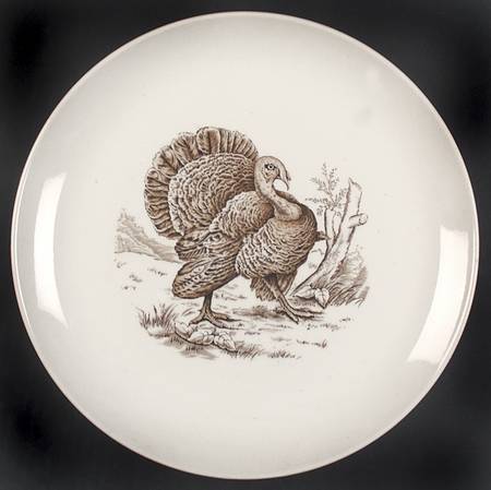 Game Birds Brown (No Border Design) Dinner Plate