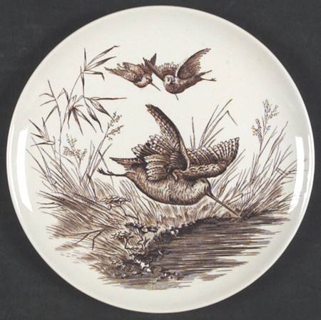 Game Birds Brown (No Border Design) Bread & Butter Plate
