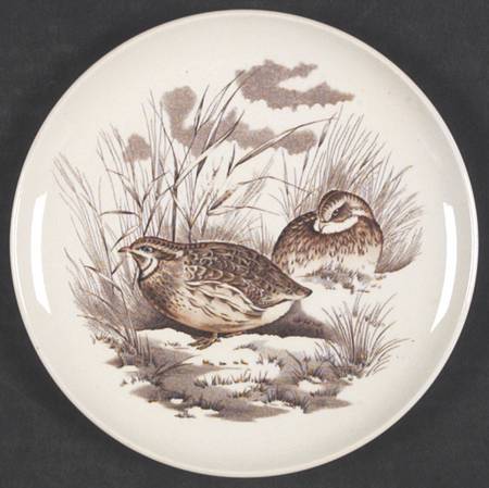 Game Birds Brown (No Border Design) Bread & Butter Plate