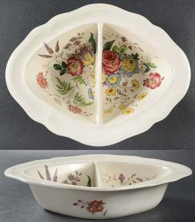 Gainsborough (Marlborough) 11" Oval Divided Vegetable Bowl