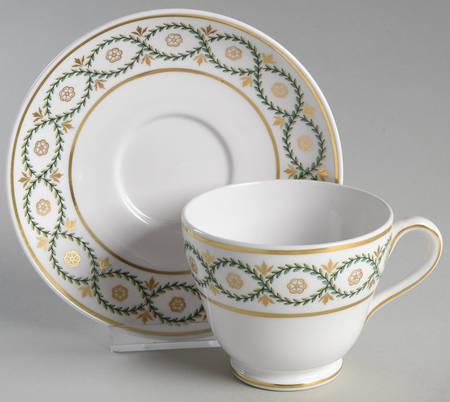 Garland Footed Cup & Saucer Set
